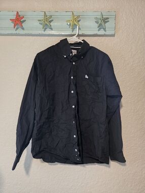 Cinch Black Long Sleeve Button Down